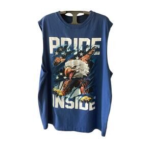 Patriotic "Pride Inside" Sleveless Tee Size XL